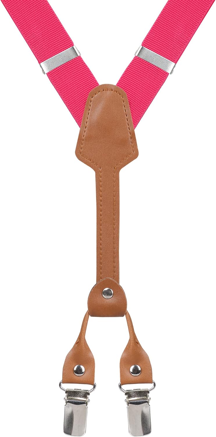 Action Ward Store Women's Suspenders - 1" Width - Y Back 4 Clip Skinny Ladies Suspenders - Image 2